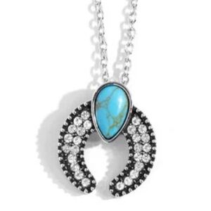 🐎🤠🐎 “HORSESHOE HAUTE” BLUE NECKLACE WITH FREE EARRINGS ~ PAPARAZZI❗️ 🐎🤠🐎